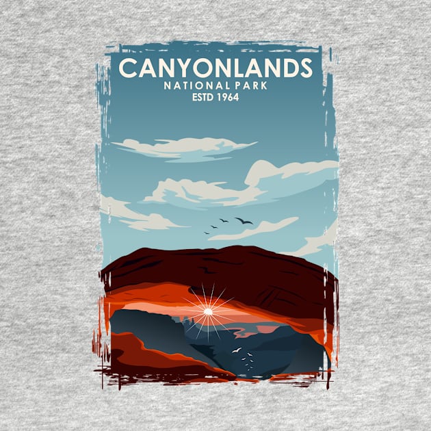 Canyonlands National park travel poster room decor art by jornvanhezik